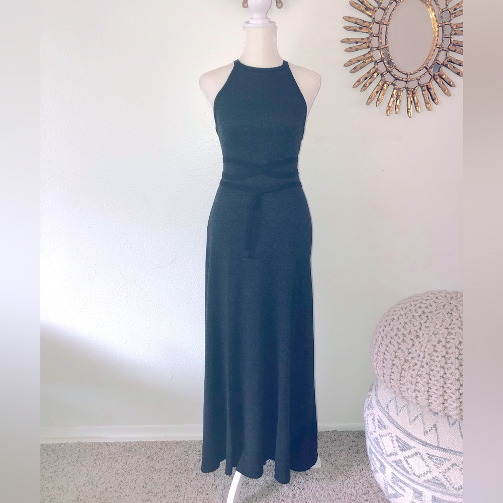 Natalie D. Vintage Knit Maxi Dress. Size S.
